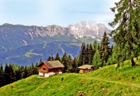 Rustikale Berghütte auf der Wassertheurer Alm